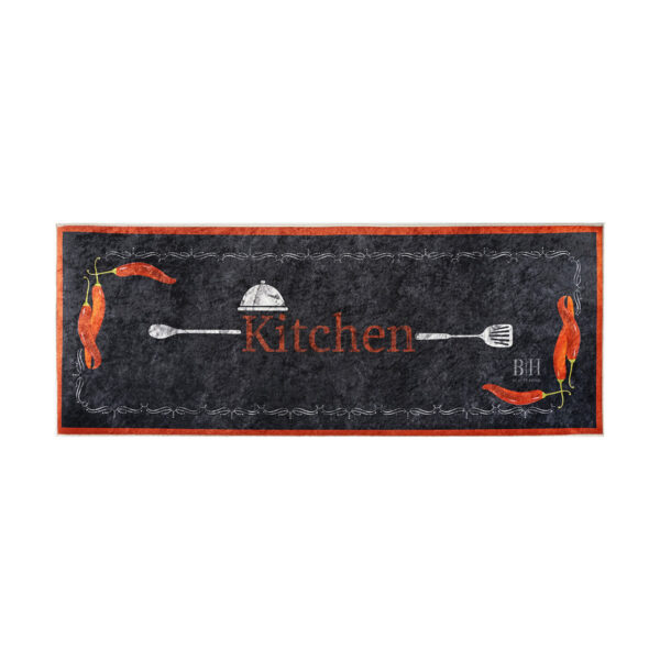 Πατάκι κουζίνας 9016 0.60×1.60  Μαύρο,Κόκκινο Beauty Home