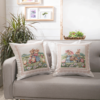 Ζεύγος μαξιλαροθήκες πουά JOY Art 1680 50×70 Γαλάζιο Beauty Home