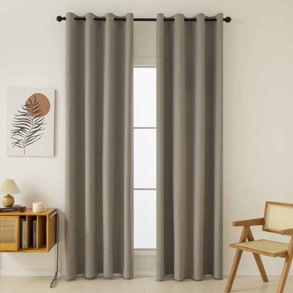Beauty Home Κουρτίνα Full Blackout σκίασης με 8 κρίκους Total Art 8446 140×270 Μπεζ